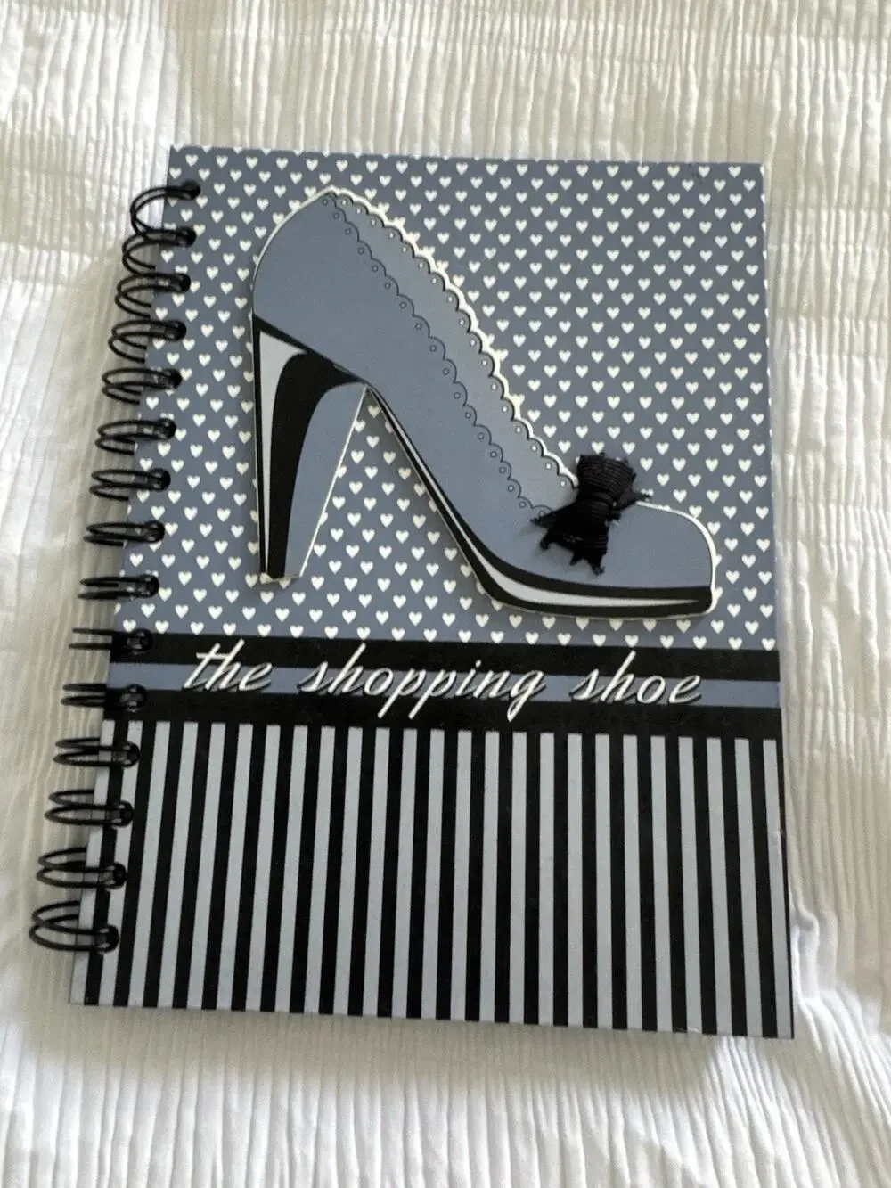 The Icing by Clarie's Blue Shoe Shopping Notebook Lined Journal Fashion Girly